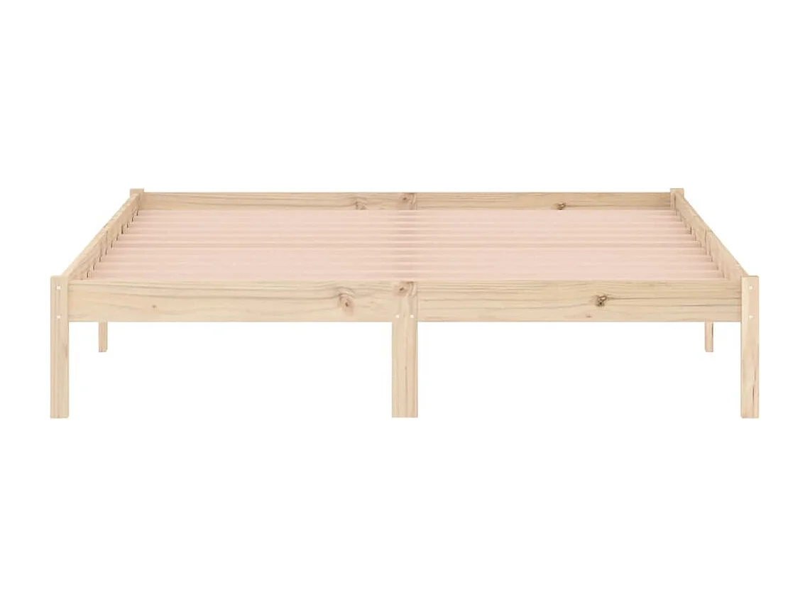 Estructura de cama sin colchón madera maciza de pino 152x203 cm