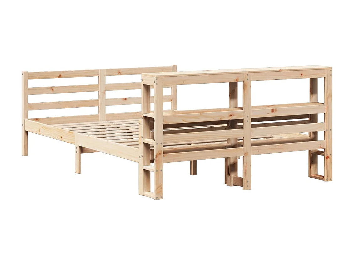 Cadre de lit avec tête de lit 140x190 cm bois de pin massif