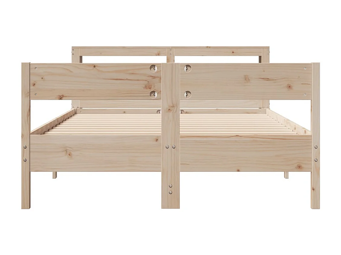 Estructura de cama sin colchón madera de pino blanco 150x200 cm