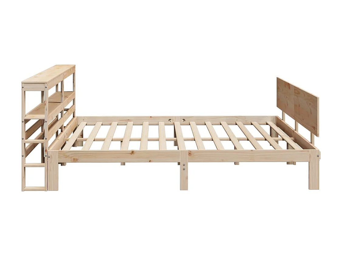 Estructura de cama con cabecero madera maciza pino 180x200 cm