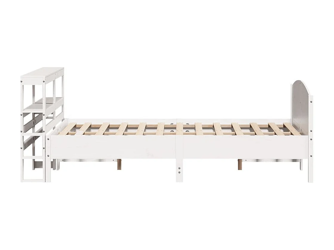 Estructura de cama sin colchón madera de pino blanca 150x200 cm