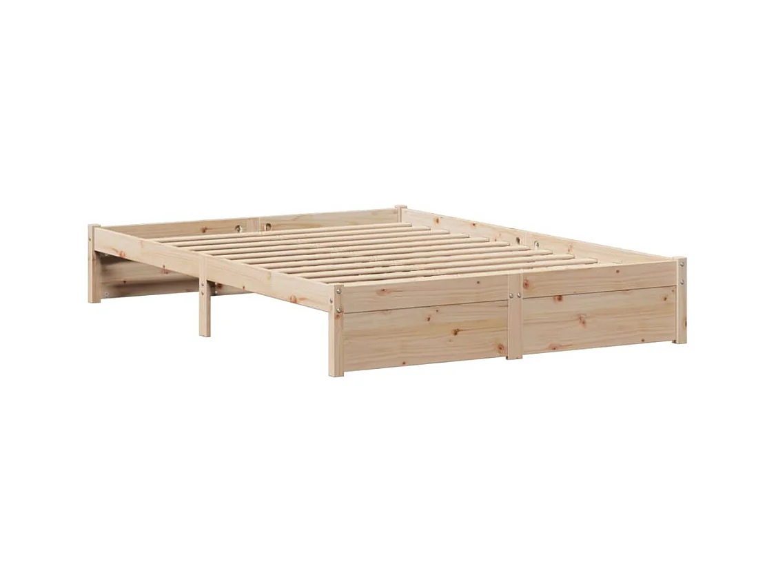 Cadre de lit sans matelas 150x200 cm bois de pin massif