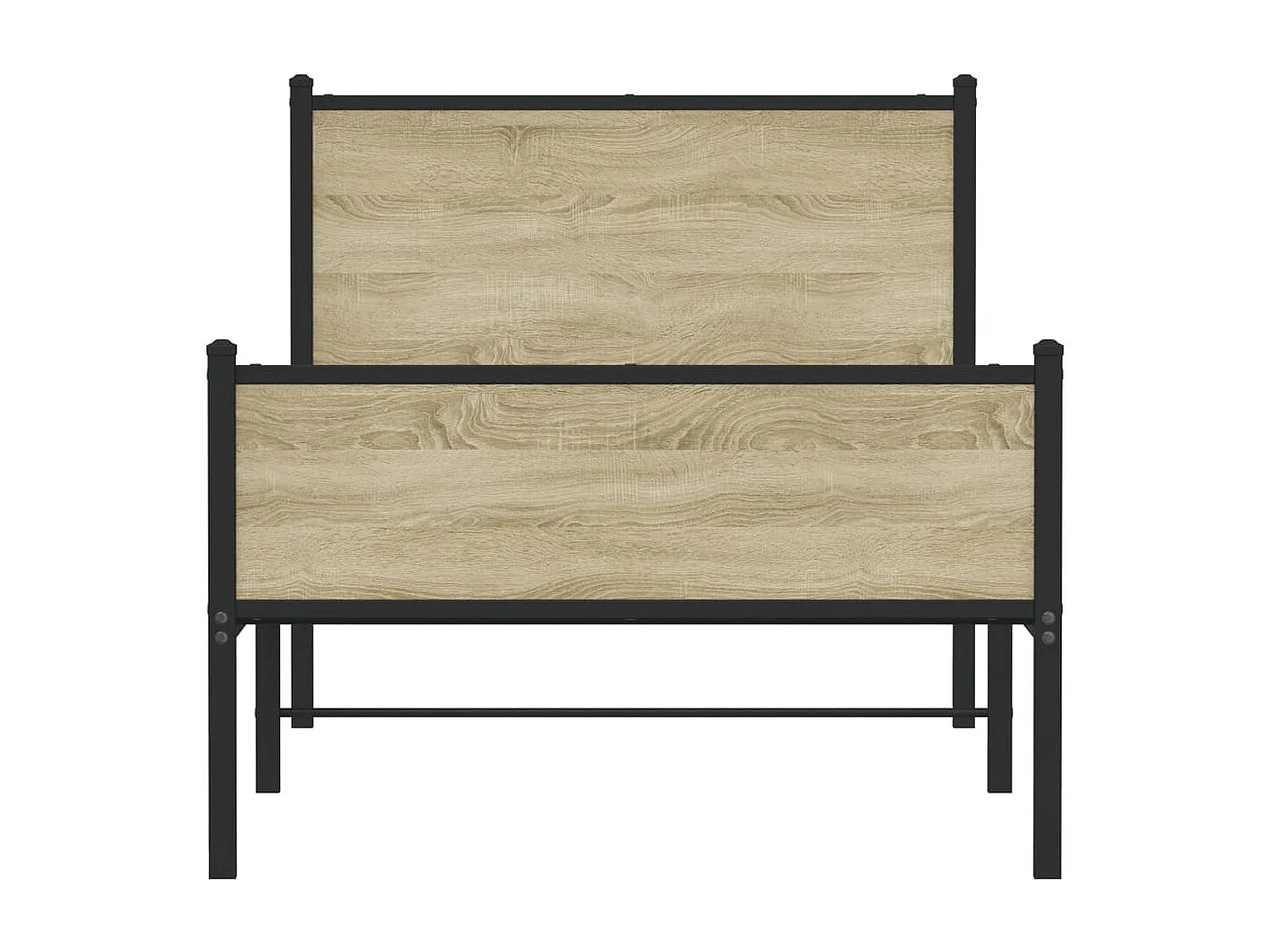 Estructura de cama sin colchón metal roble Sonoma 107x203 cm