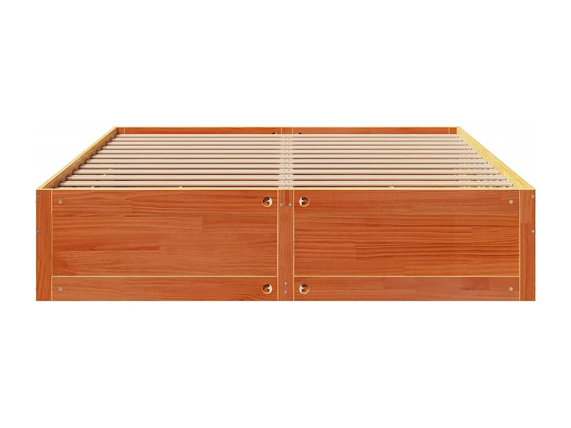 Cama sem colchão com gavetas madeira pinho maciça castanho-mel