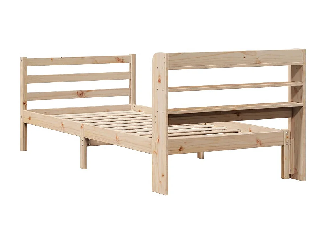 Cadre de lit avec tête de lit 90x190 cm bois de pin massif