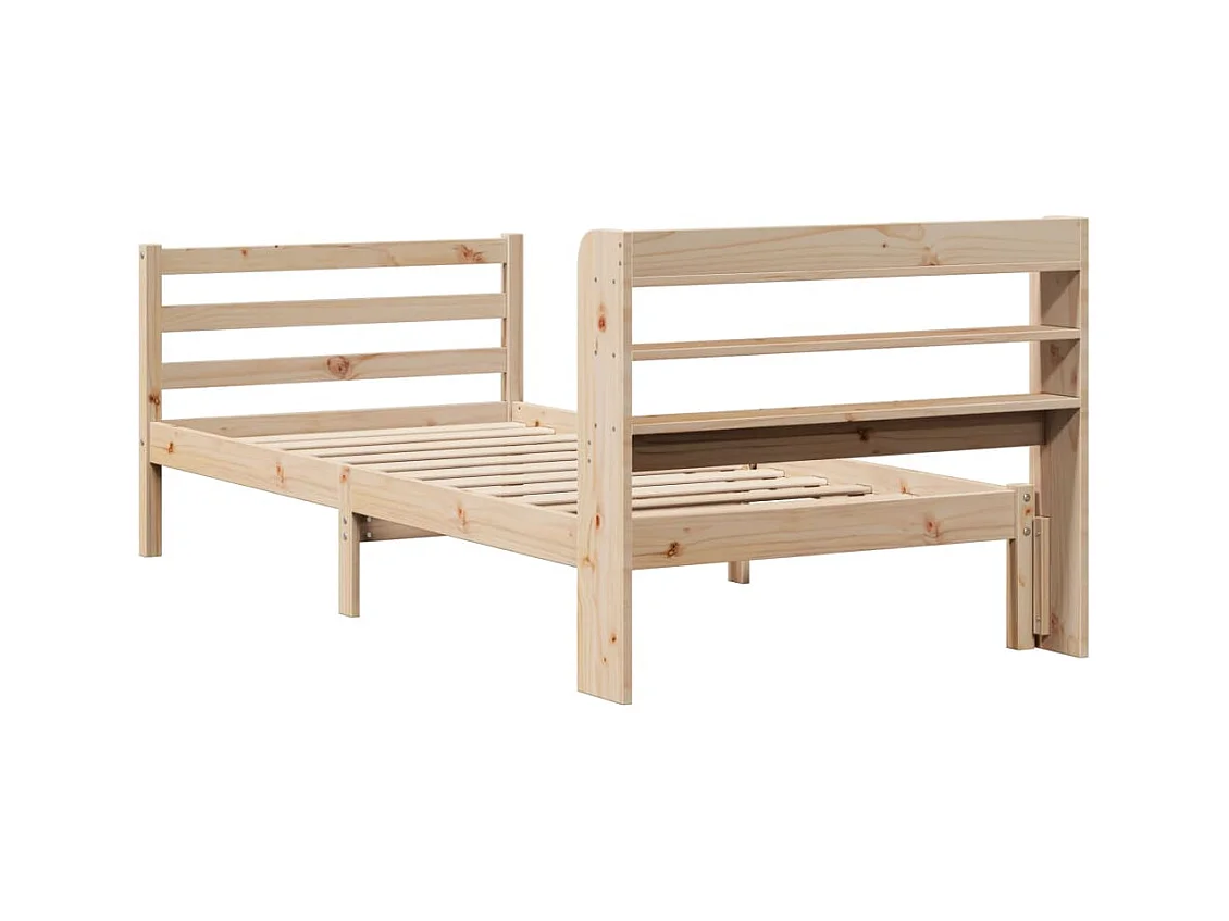 Cadre de lit avec tête de lit 90x190 cm bois de pin massif