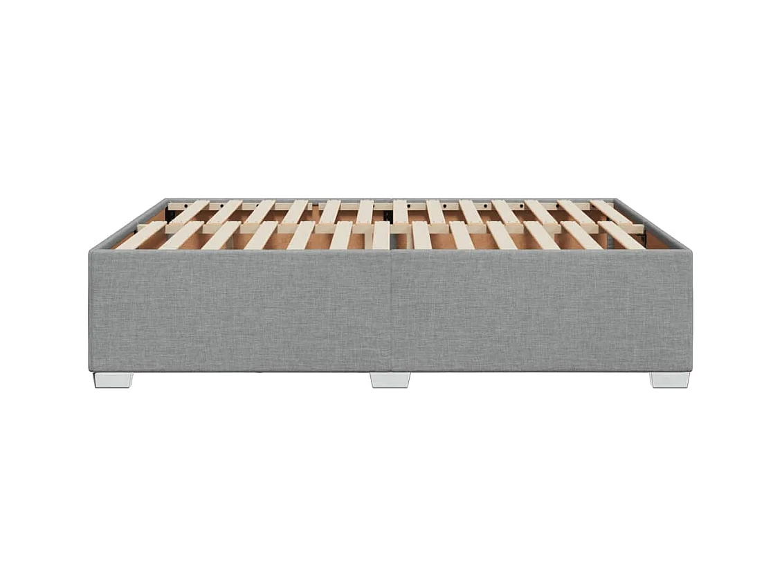 Cadre de lit Gris clair 160x200 cm Tissu