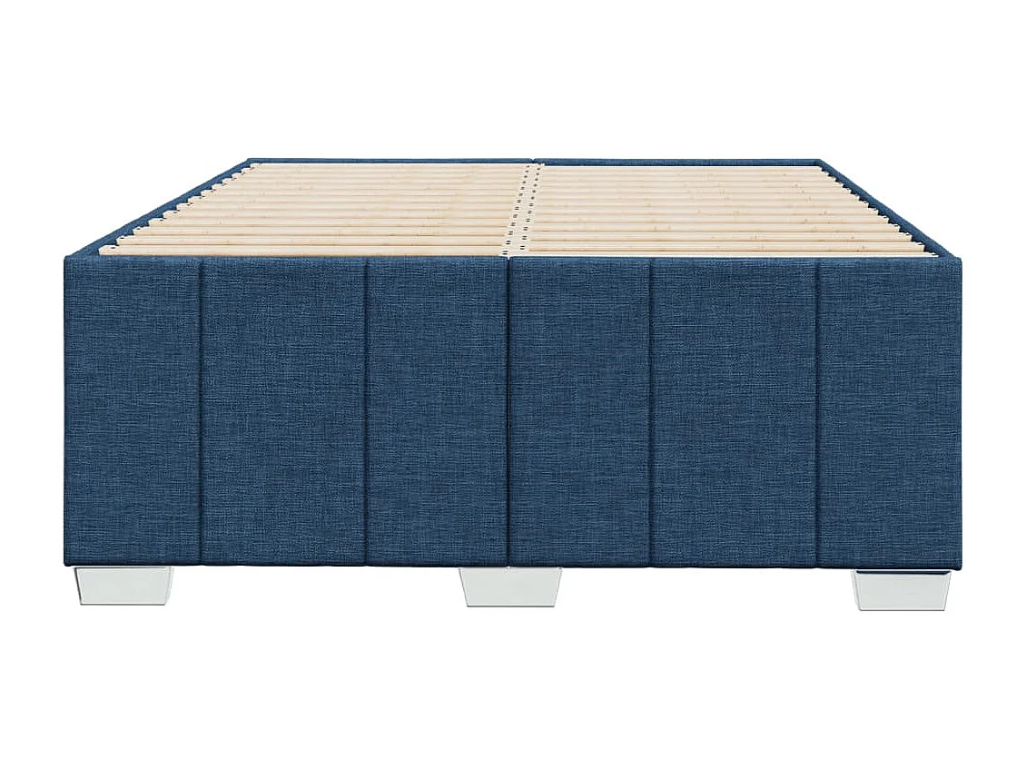 Cadre de lit bleu 120x190 cm tissu