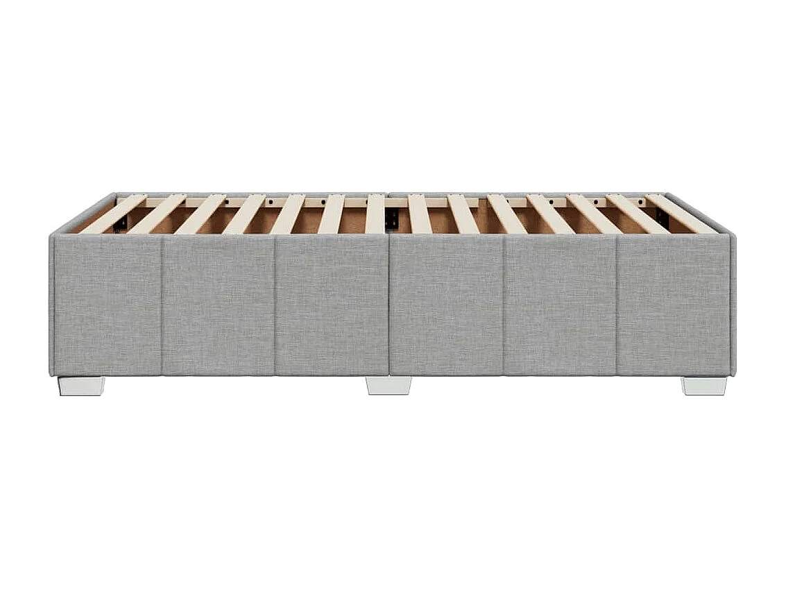 Cadre de lit sans matelas gris clair 100x200 cm tissu