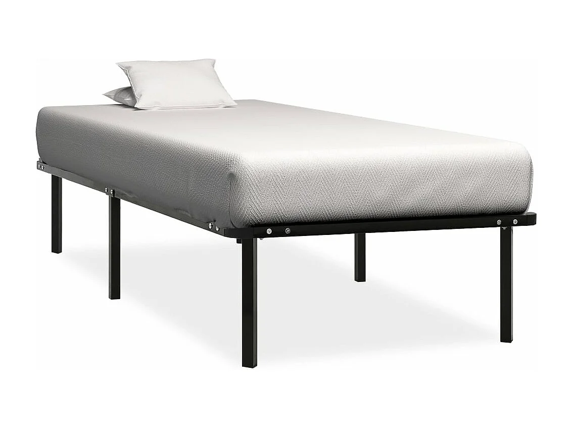 Estructura de cama de metal negro 100x200 cm