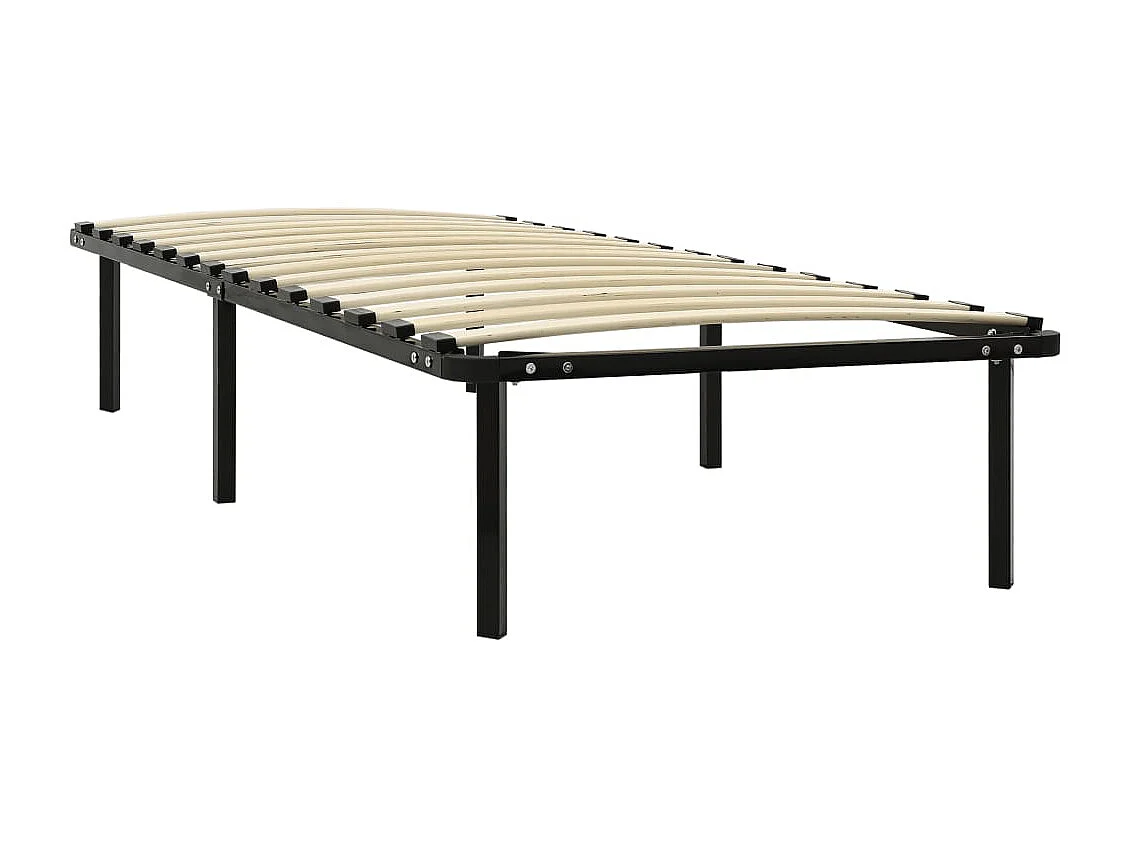 Estructura de cama de metal negro 100x200 cm