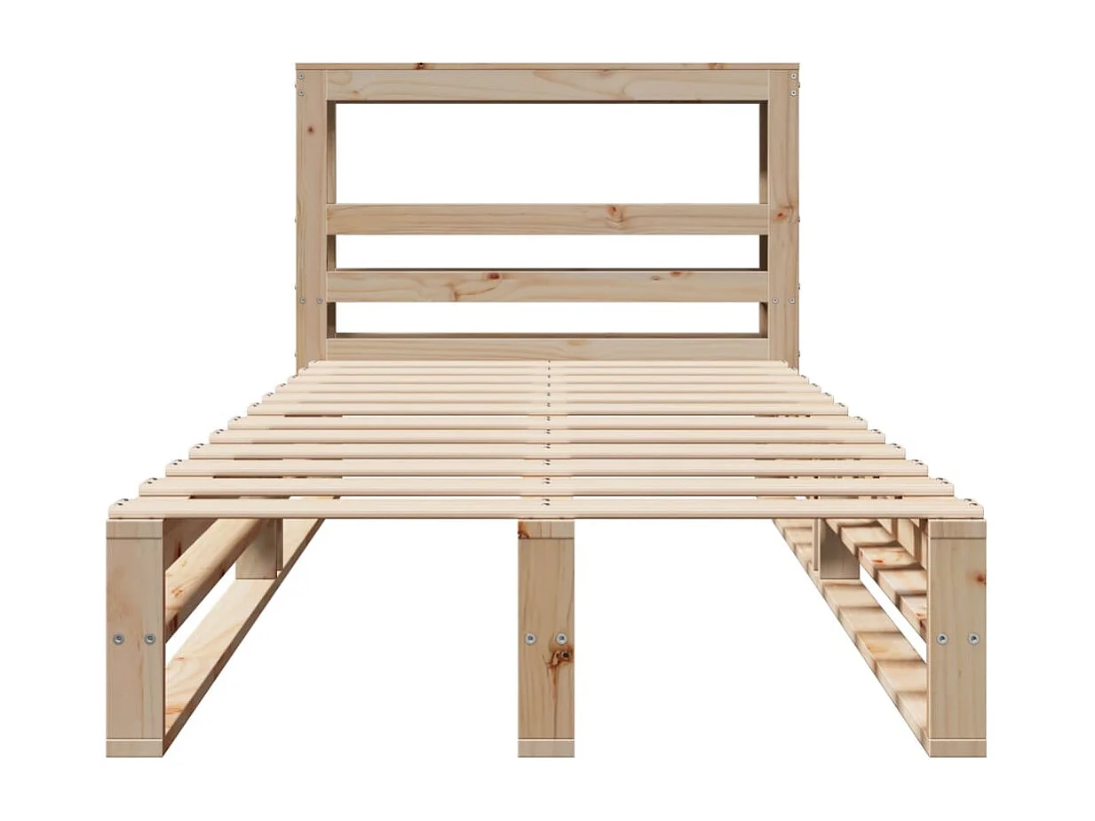 Cadre de lit sans matelas 100x200 cm bois massif de pin