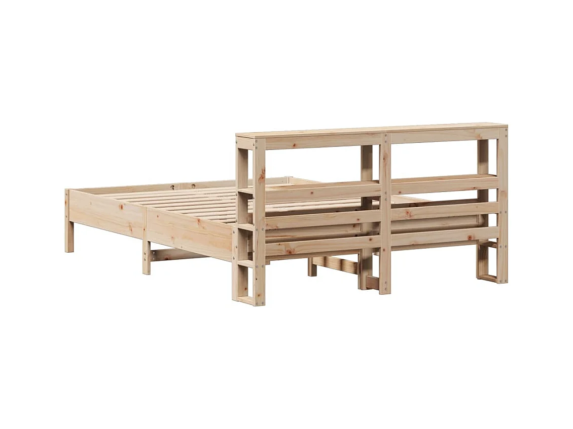 Cadre de lit sans matelas 140x190 cm bois de pin massif