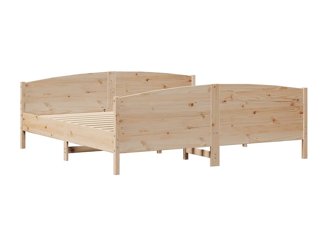 Cadre de lit sans matelas 160x200 cm bois massif de pin
