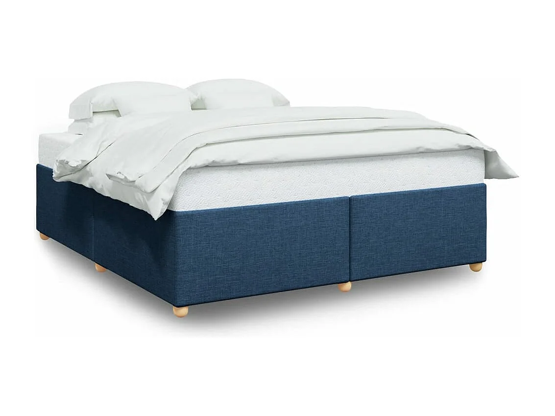 Cama sin colchón tela azul 200x200 cm