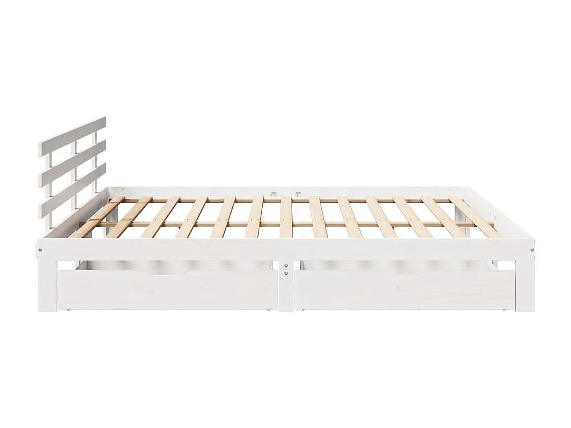 Estructura de cama con cajones madera maciza de pino 200x200 cm