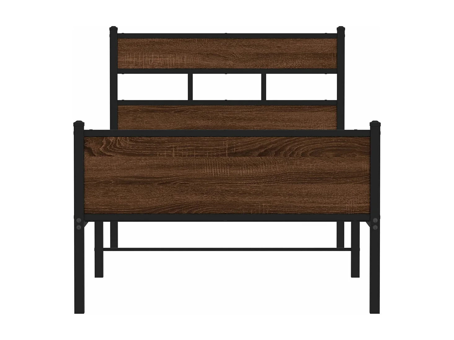 Estructura de cama sin colchón madera marrón roble 90x190 cm