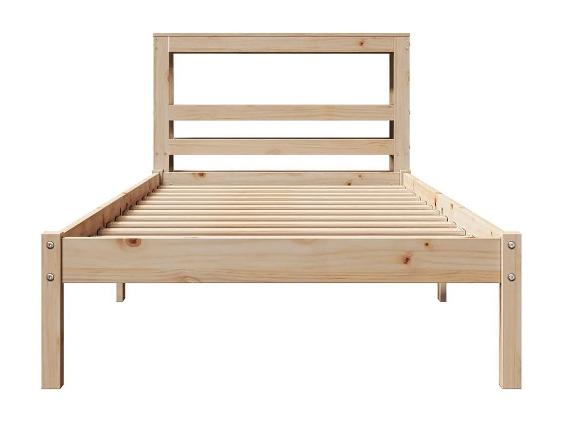 Estructura de cama sin colchón madera maciza de pino 90x200 cm