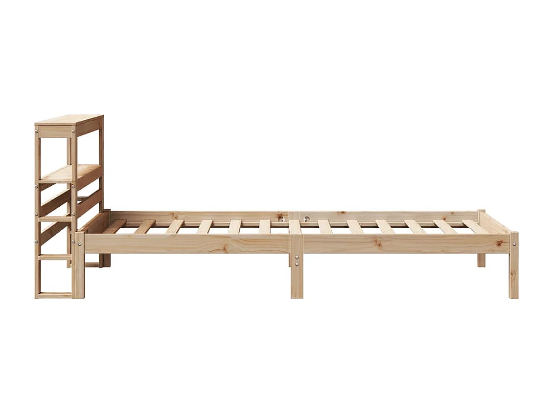 Estructura de cama sin colchón madera maciza de pino 90x200 cm