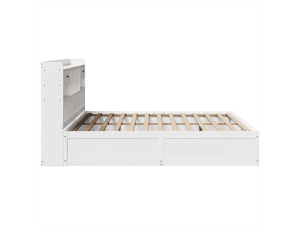 Cama sem colchão 180x200 cm madeira de pinho maciça branco