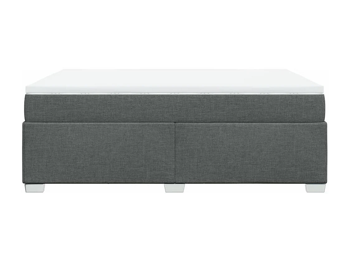 Boxspring met matras stof donkergrijs 160x200 cm