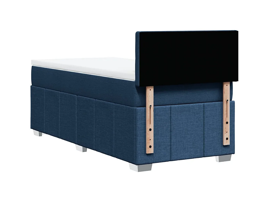Sommier à lattes de lit avec matelas Bleu 80x200 cm Tissu
