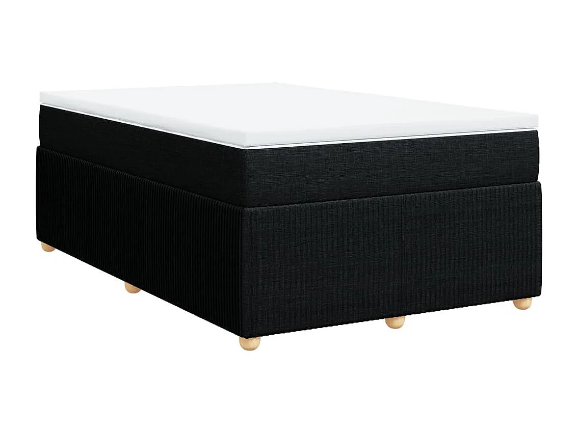 Boxspring met matras stof zwart 120x200 cm