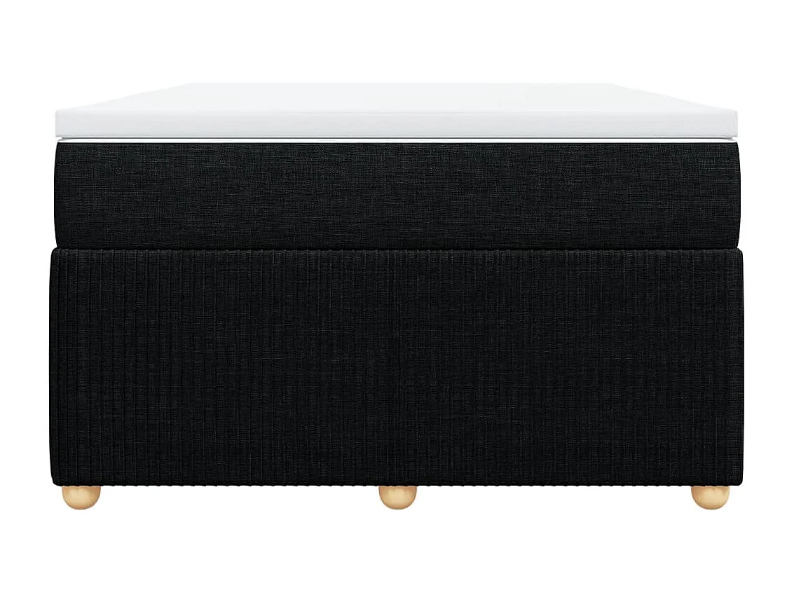 Boxspring met matras stof zwart 120x200 cm