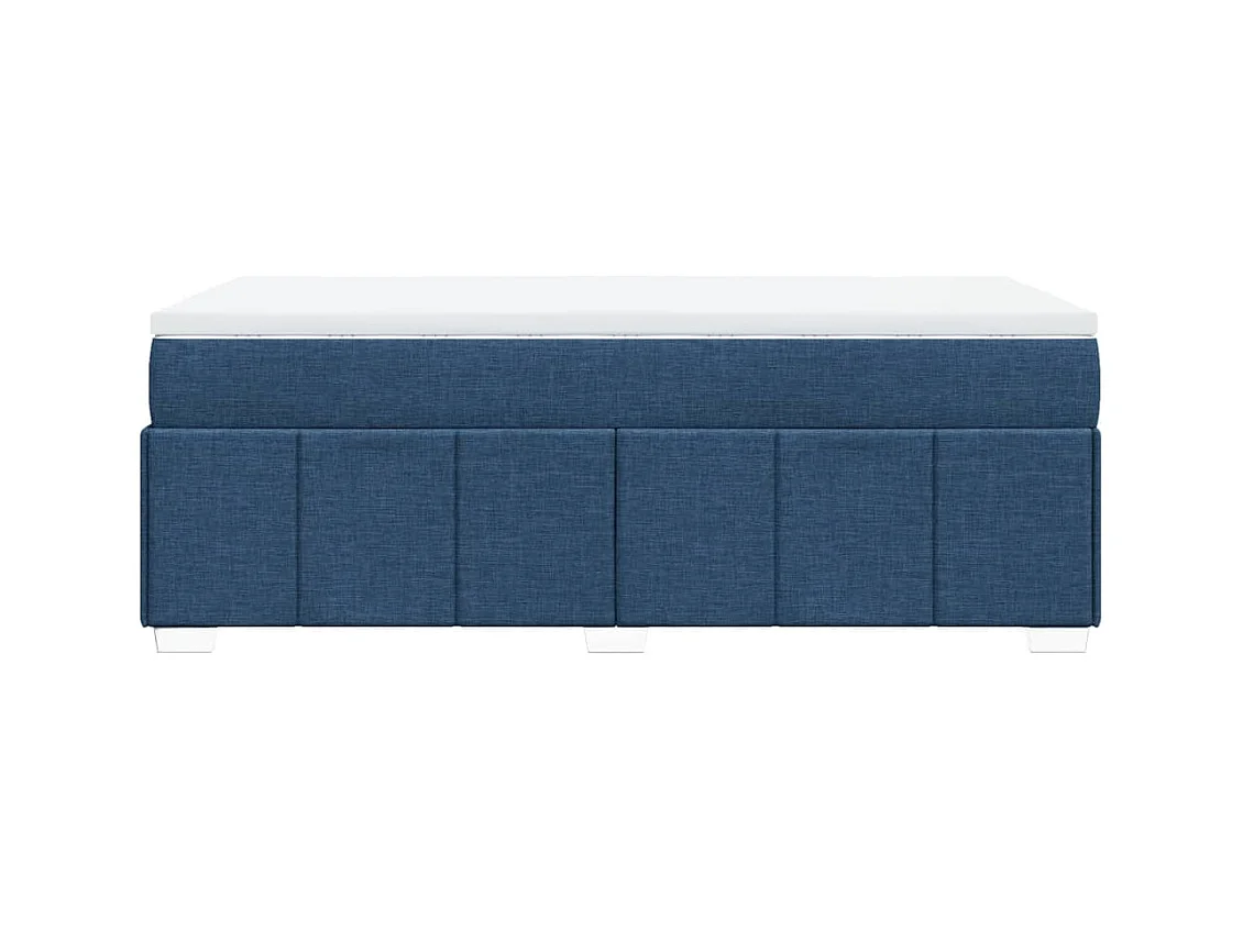 Boxspring met matras stof blauw 100x200 cm