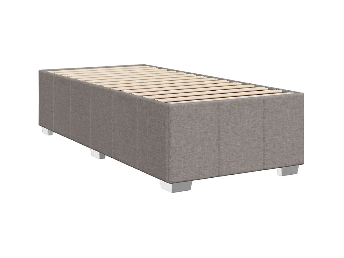Sommier à lattes de lit avec matelas Taupe 80x200 cm Tissu