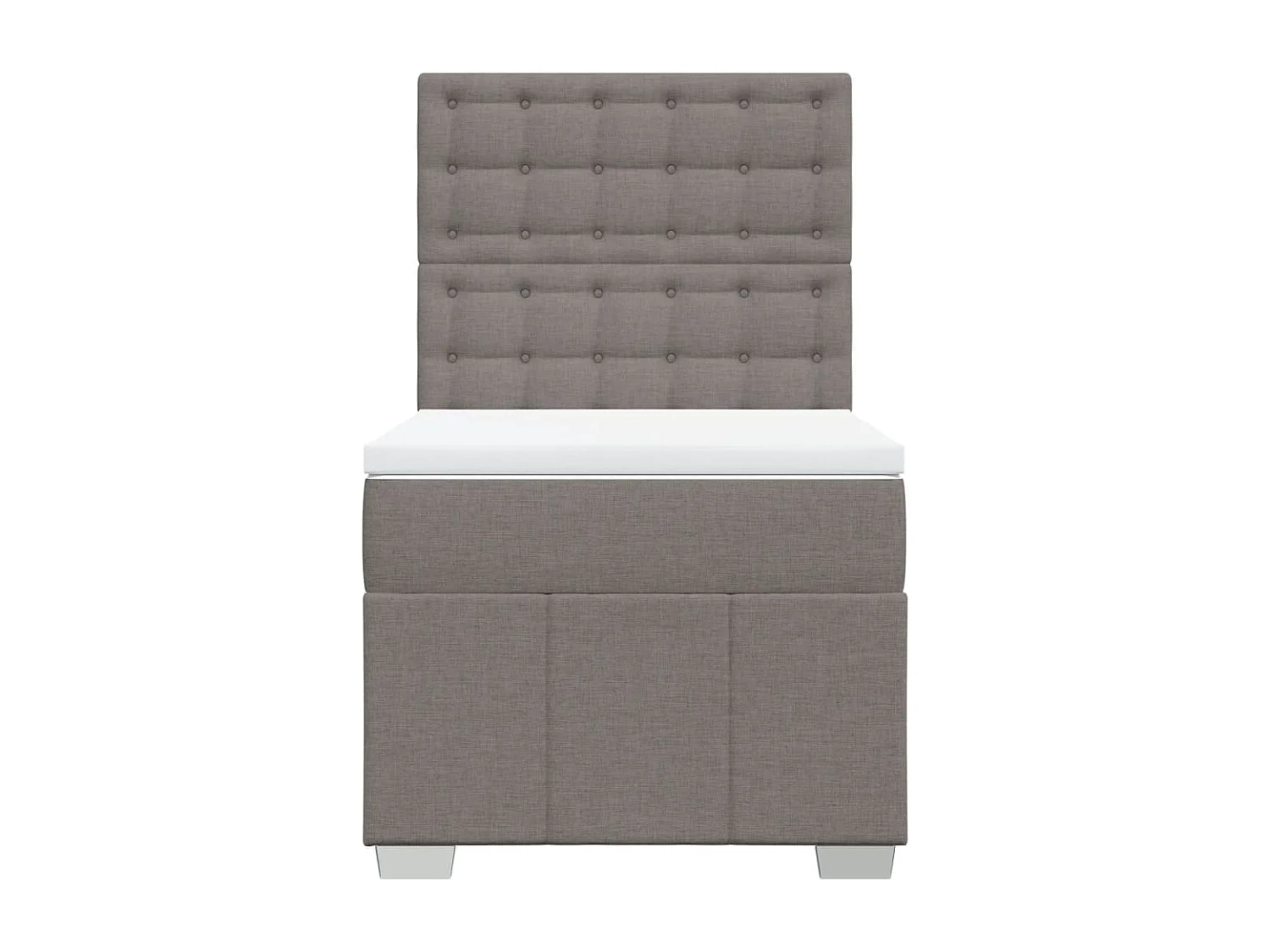 Sommier à lattes de lit avec matelas Taupe 80x200 cm Tissu