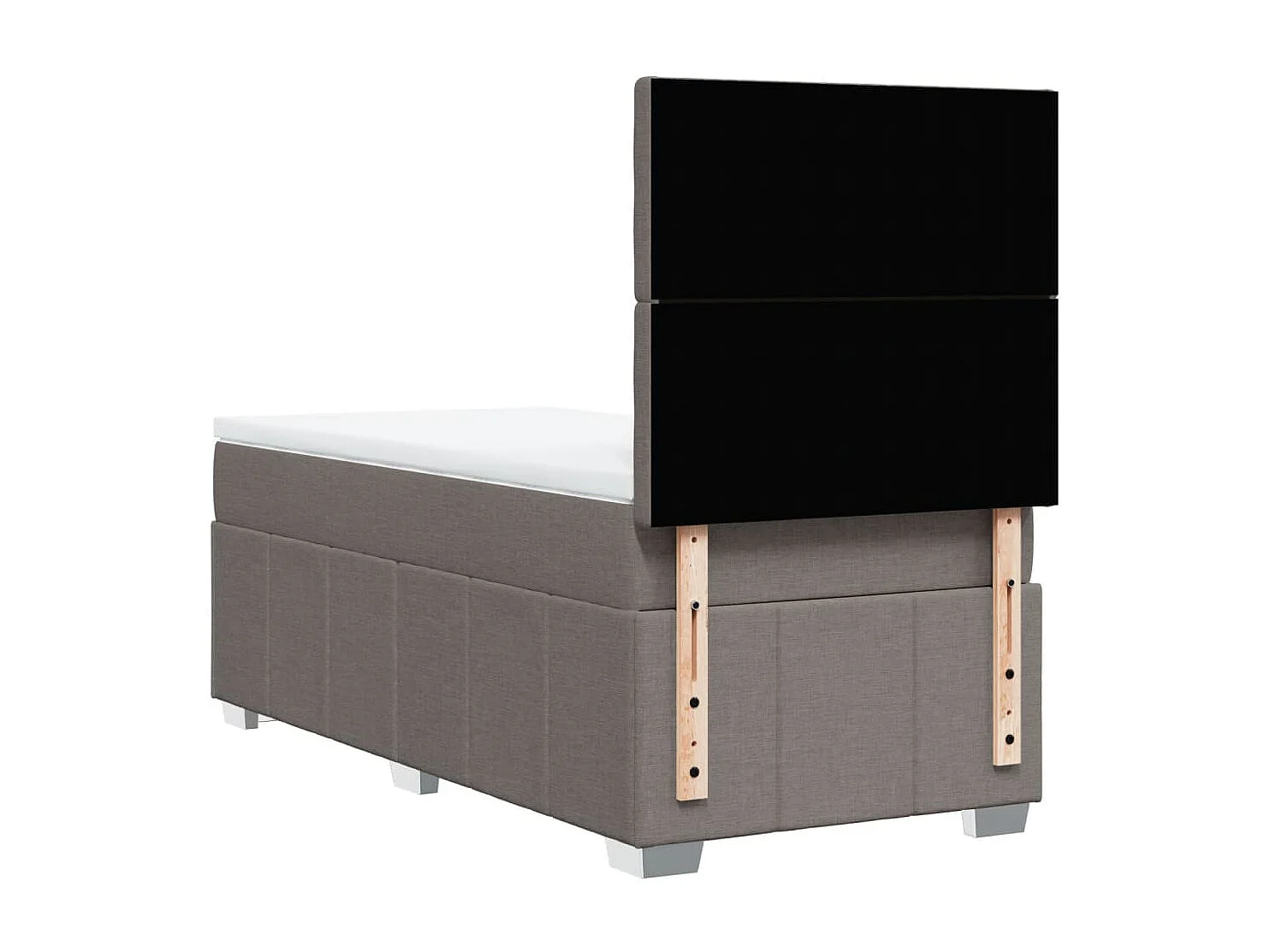 Sommier à lattes de lit avec matelas Taupe 80x200 cm Tissu