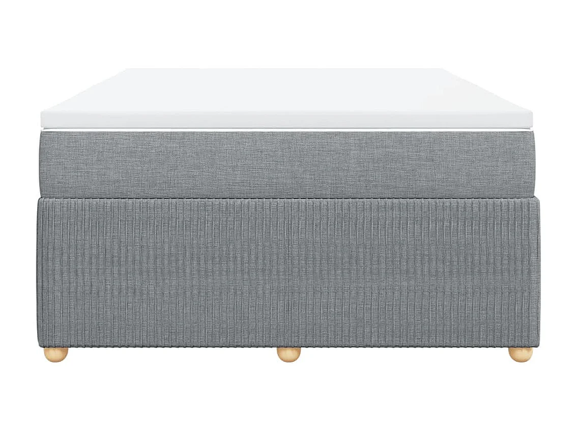 Sommier à lattes de lit avec matelas Gris clair 140x200cm Tissu