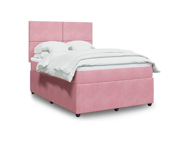 Sommier à lattes de lit avec matelas Rose 160x200 cm Velours