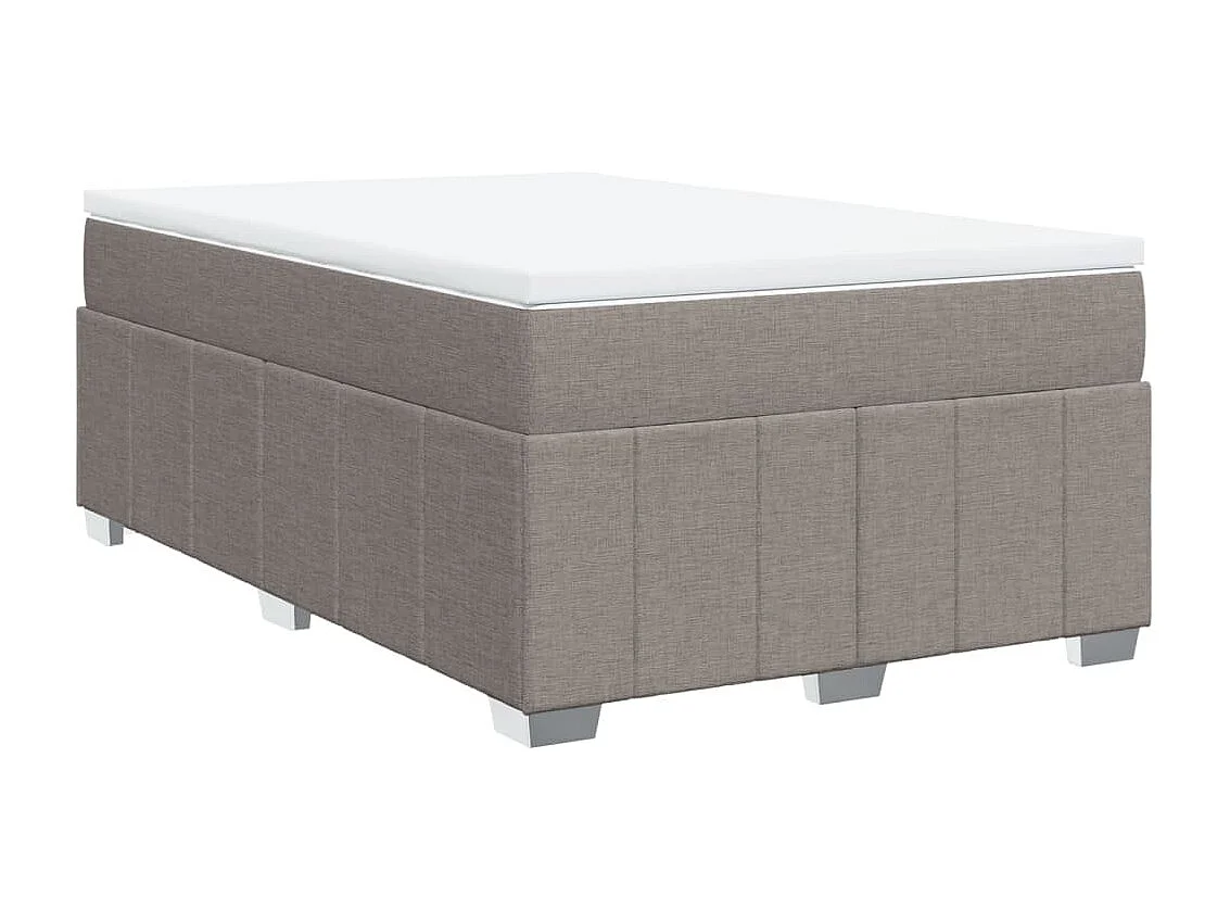 Boxspring met matras stof taupe 120x190 cm
