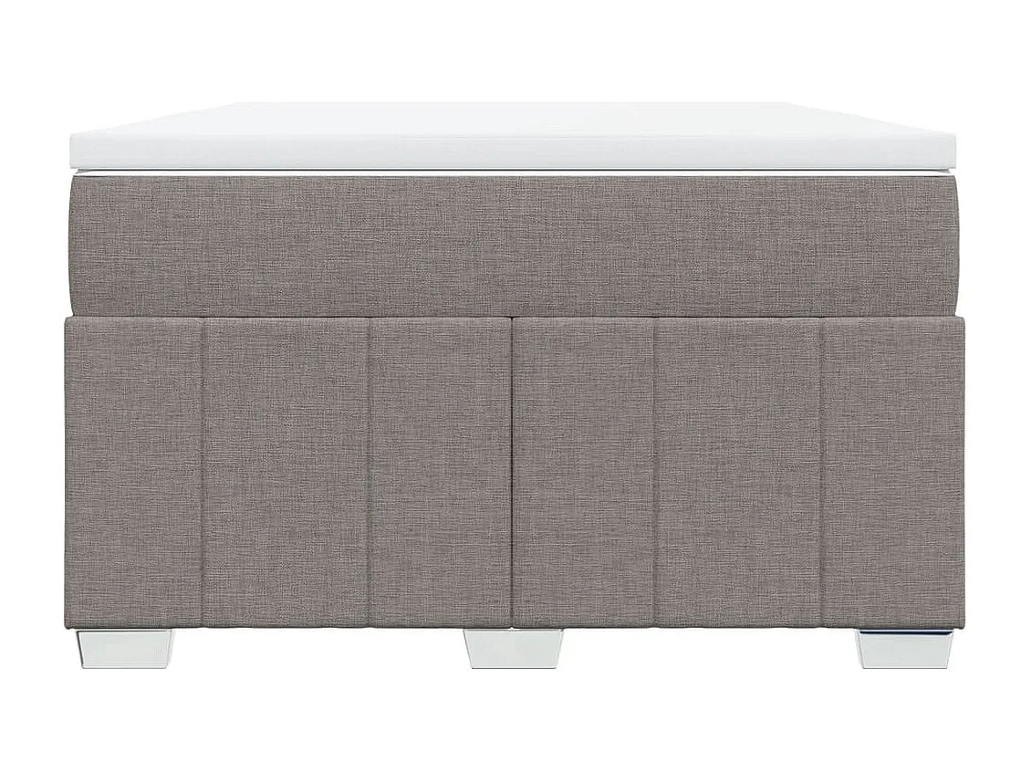 Boxspring met matras stof taupe 120x190 cm