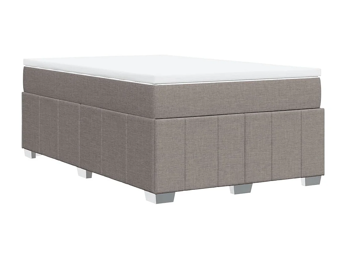 Boxspring met matras stof taupe 120x190 cm