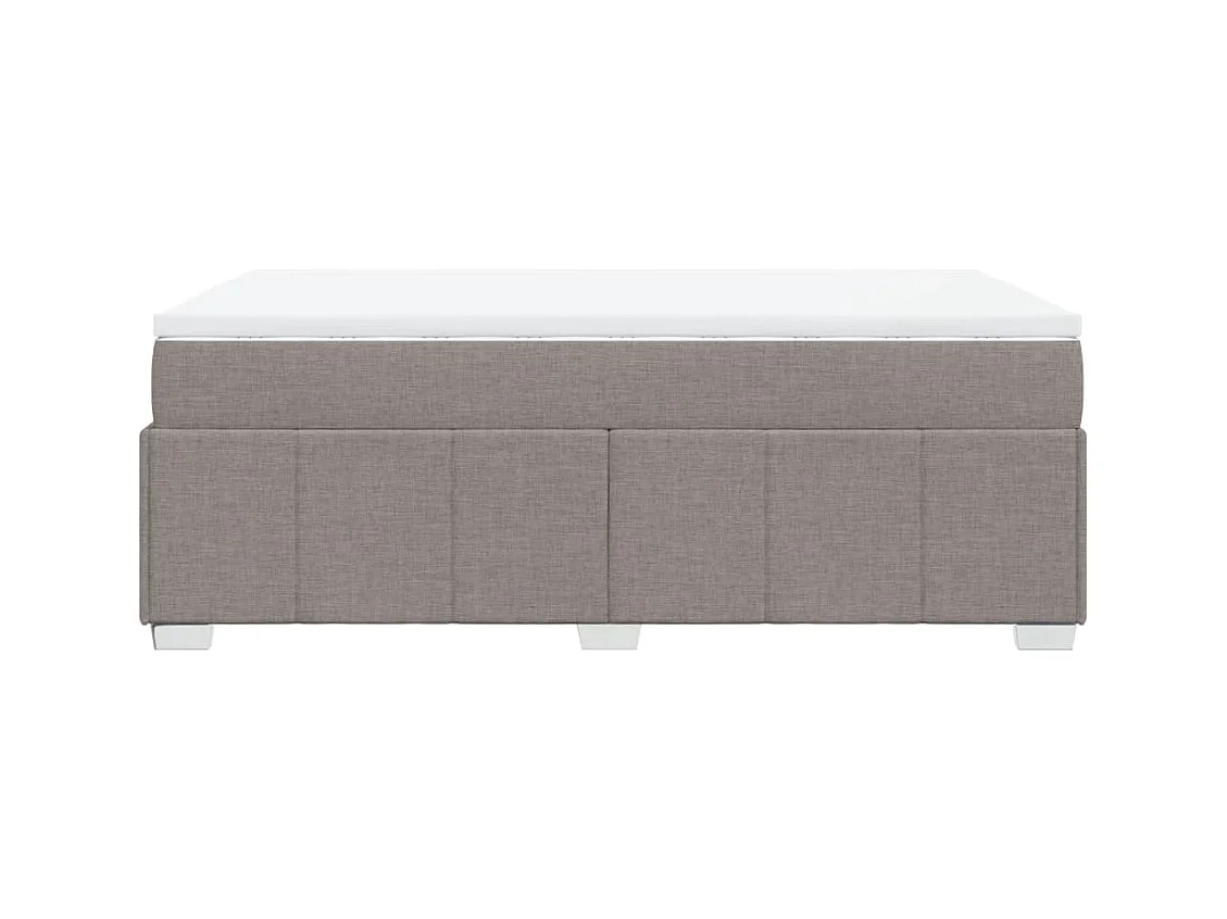 Cama boxspring c/ colchão 120x190cm tecido castanho-acinzentado