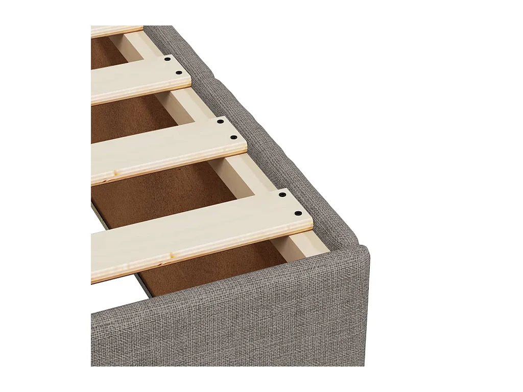Cama boxspring c/ colchão 120x190cm tecido castanho-acinzentado