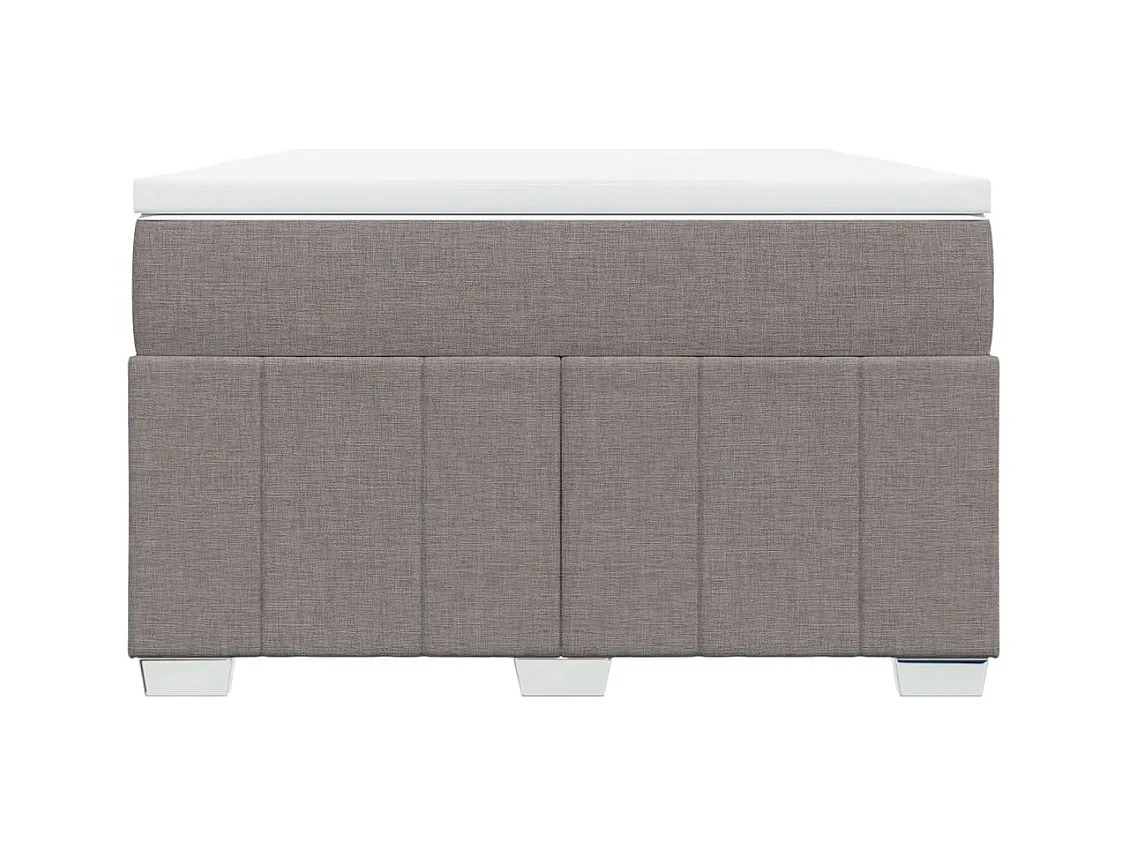 Cama boxspring c/ colchão 120x190cm tecido castanho-acinzentado