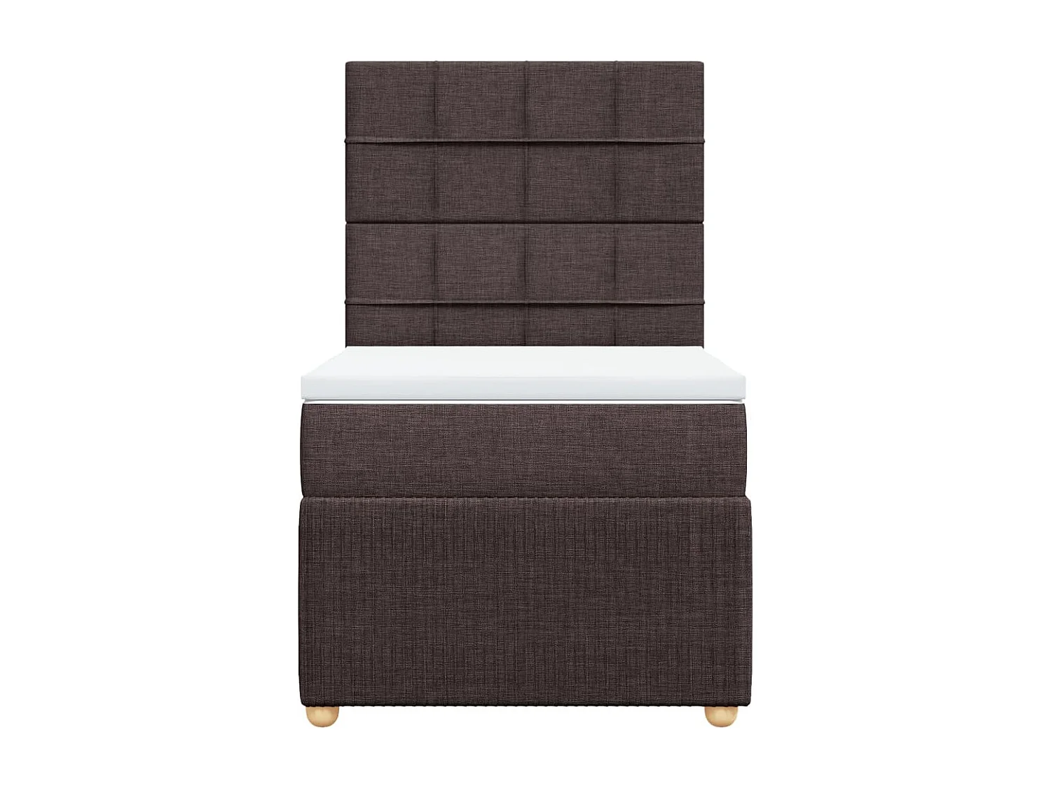 Sommier à lattes de lit avec matelas Marron foncé 90x200 cm