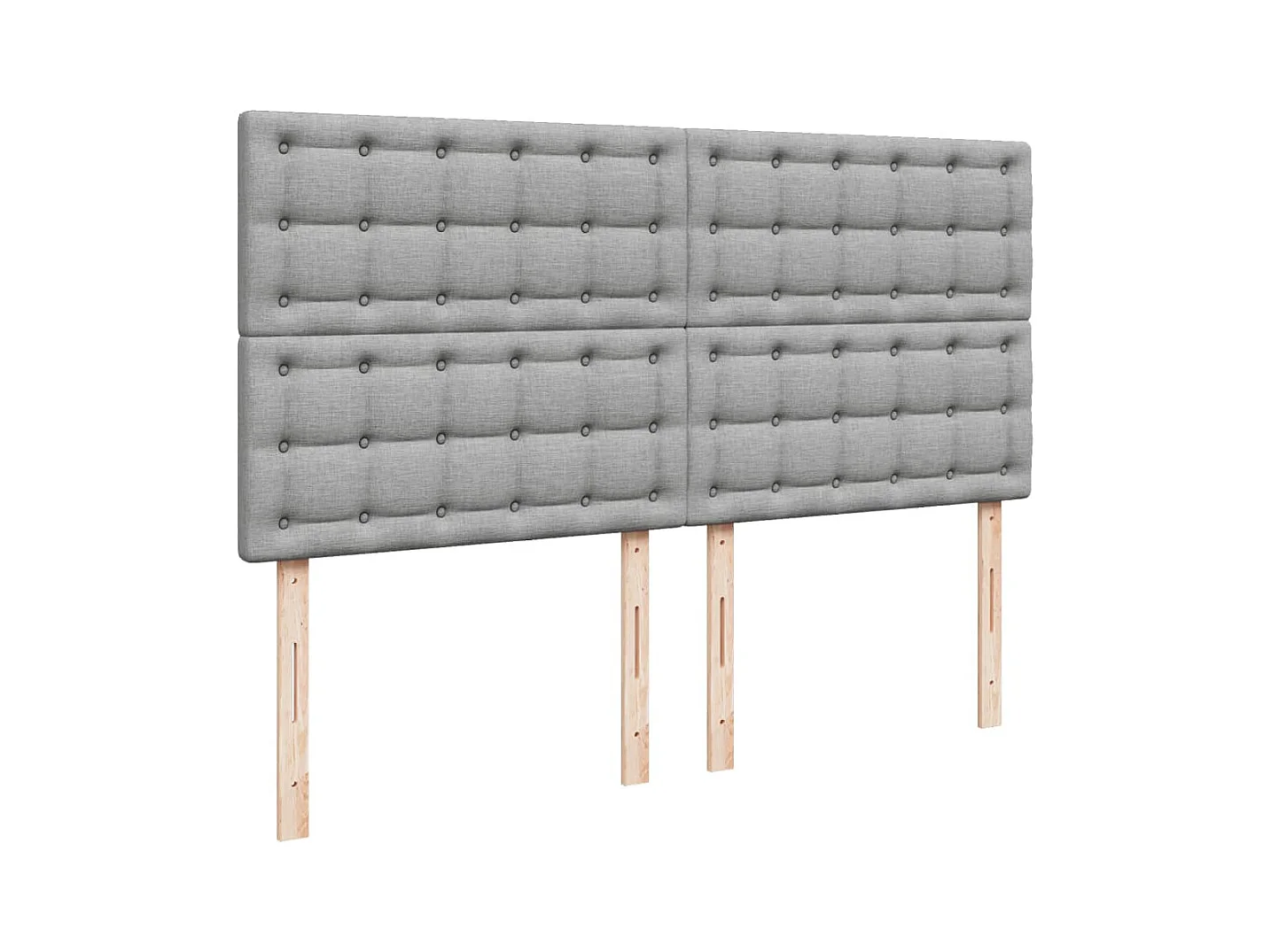 Sommier à lattes de lit avec matelas Gris clair 180x200cm Tissu