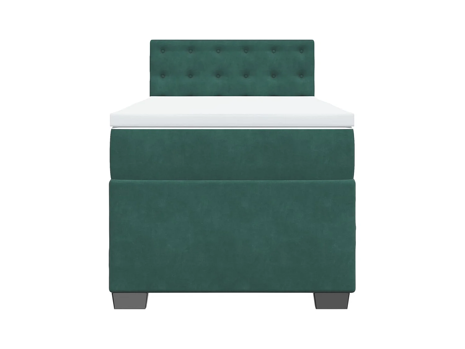 Sommier à lattes de lit avec matelas Vert foncé 90x200 cm