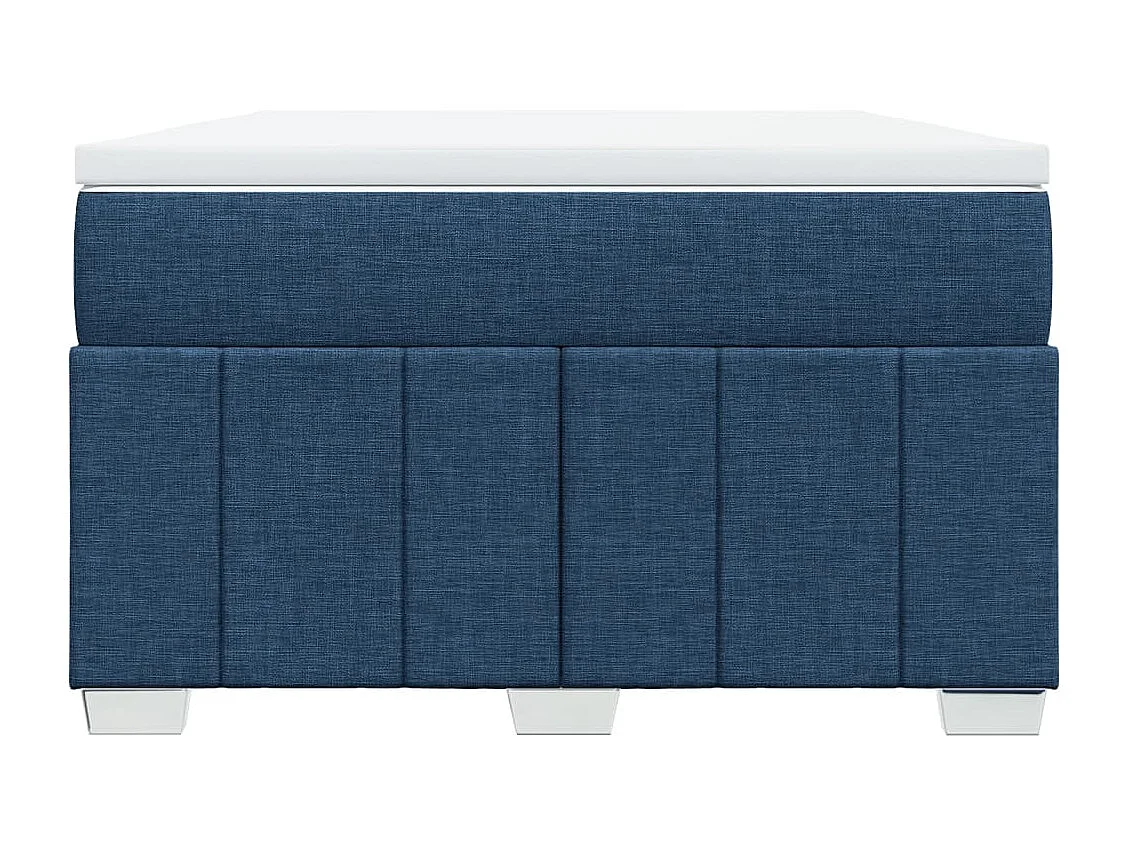 Sommier à lattes de lit avec matelas Bleu 120x200 cm Tissu