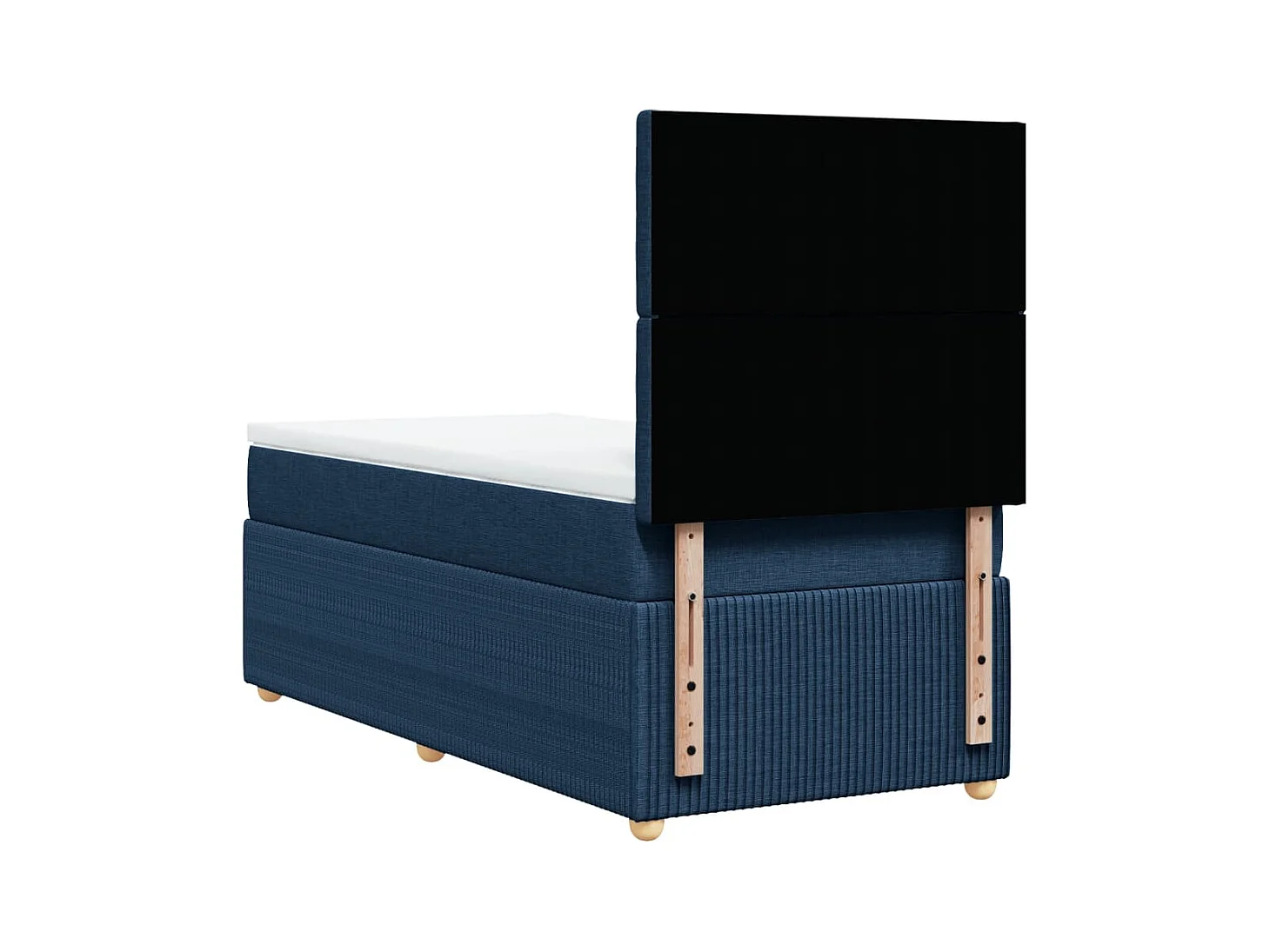 Cama com molas/colchão 80x200 cm tecido azul