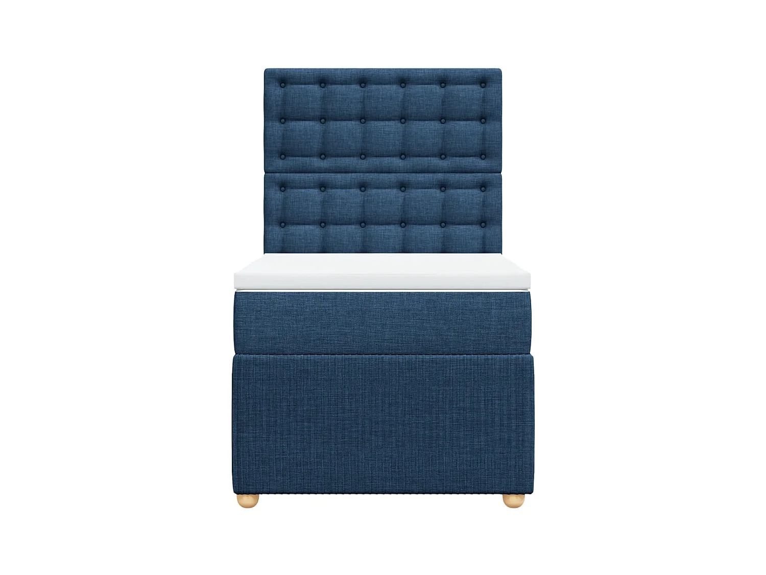 Cama com molas/colchão 80x200 cm tecido azul