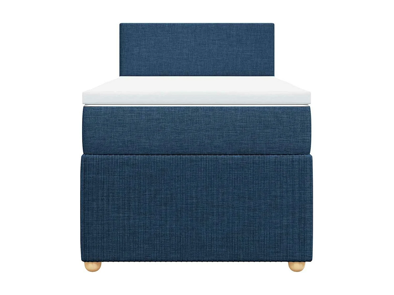 Sommier à lattes de lit avec matelas Bleu 90x190 cm Tissu