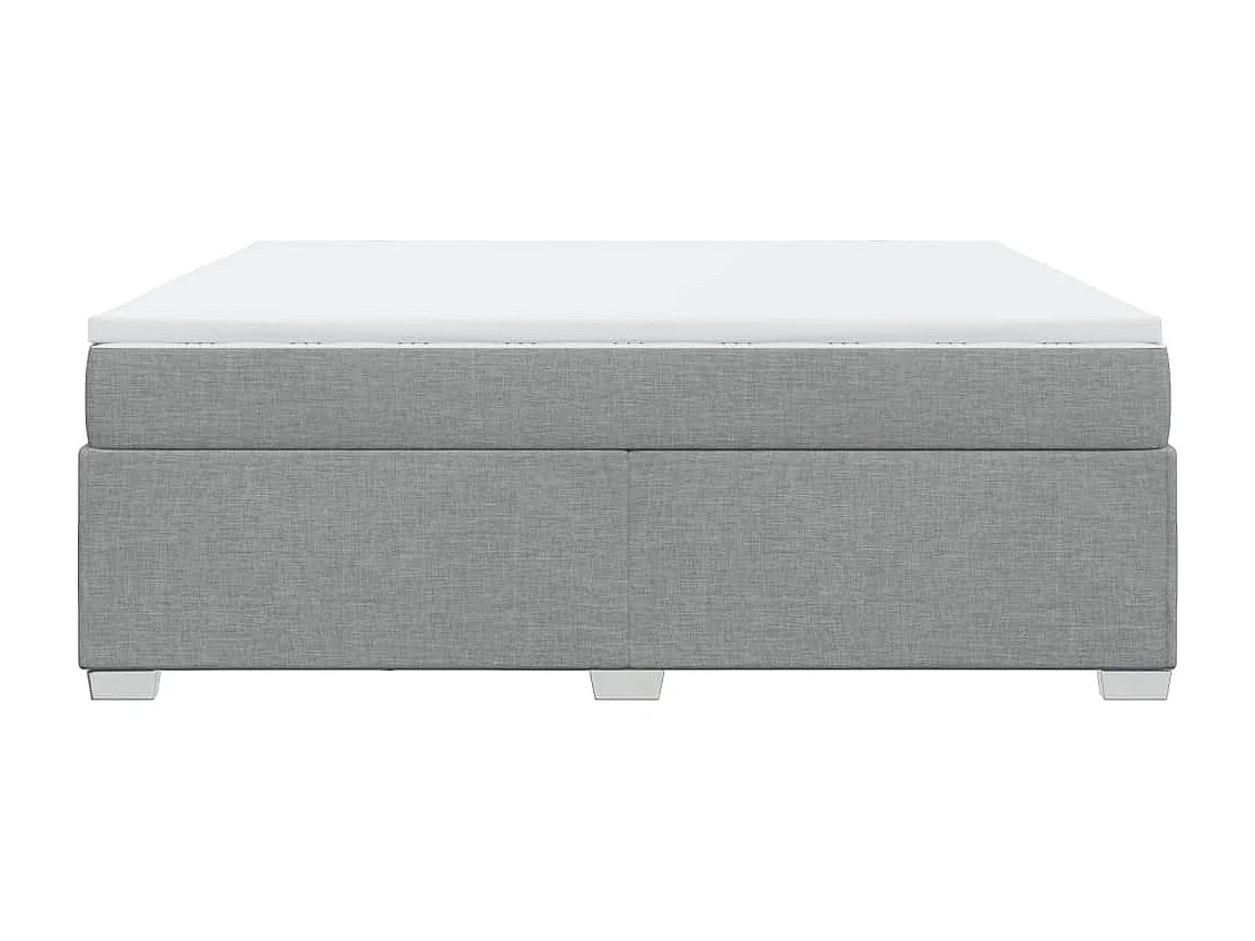 Sommier à lattes de lit avec matelas Gris clair 180x200cm Tissu