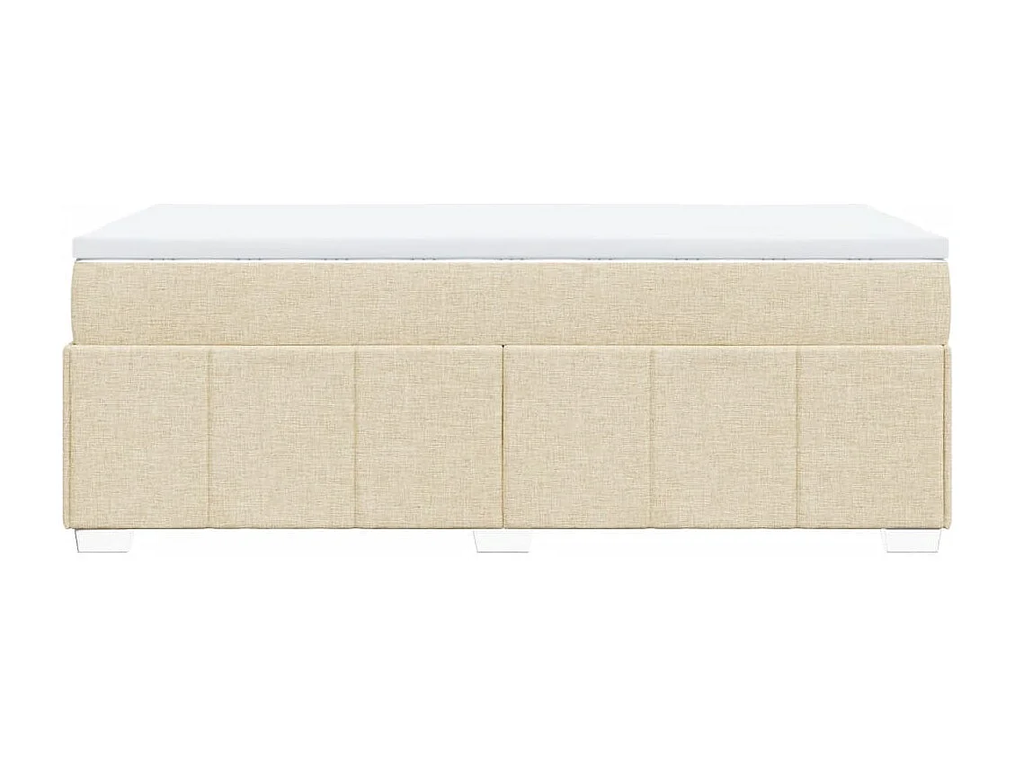 Cama com molas/colchão 90x190 cm tecido cor creme