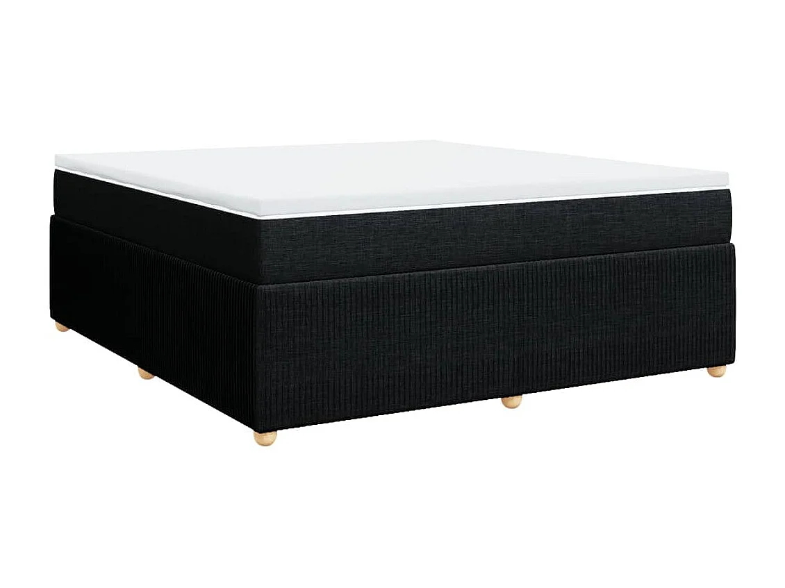 Boxspring met matras stof zwart 180x200 cm